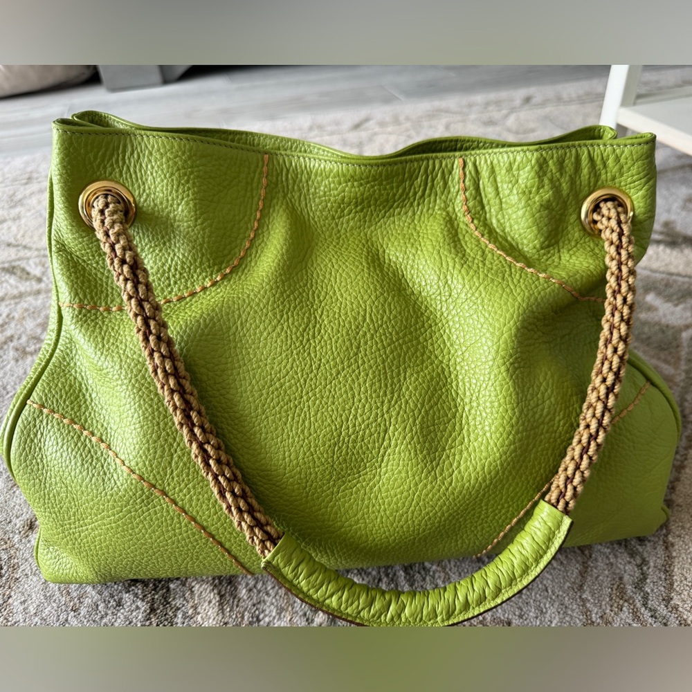 Plinio Visona vintage pebbled leather bag